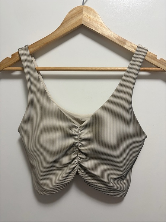aerie Other - OFFLINE by Aerie Stripe Rib Ruched Low Key Sports Bra Women’s Size Medium